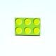 Handmade Pine Wood Green LEGO-Inspired Knob for Kids